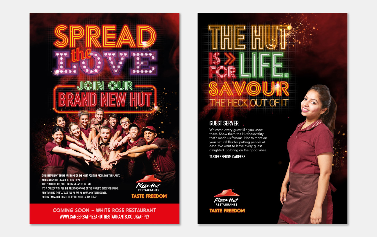 Pizza Hut leaflet and poster