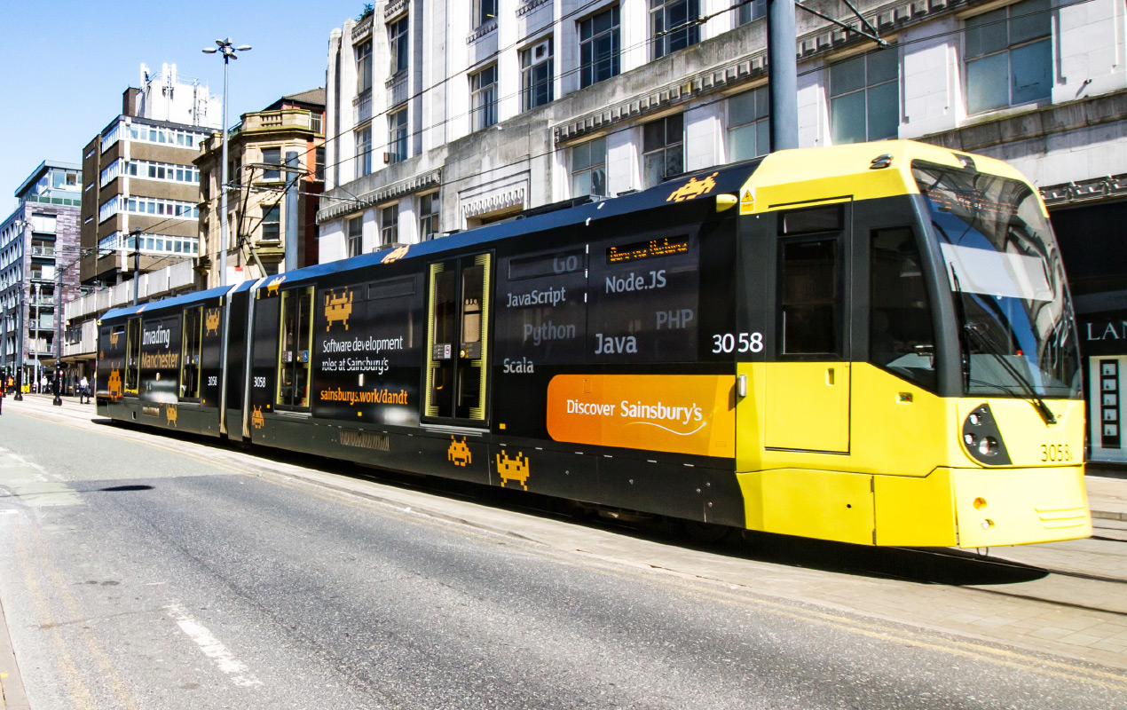 Sainsbury's tram wrap