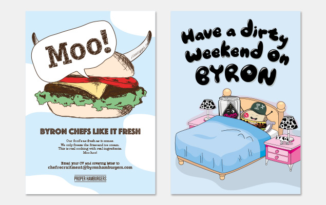 Byron moo poster and birthday card