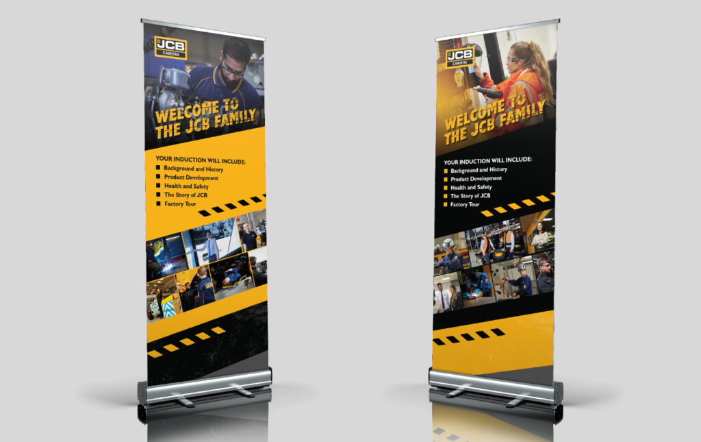 JCB pull up banners