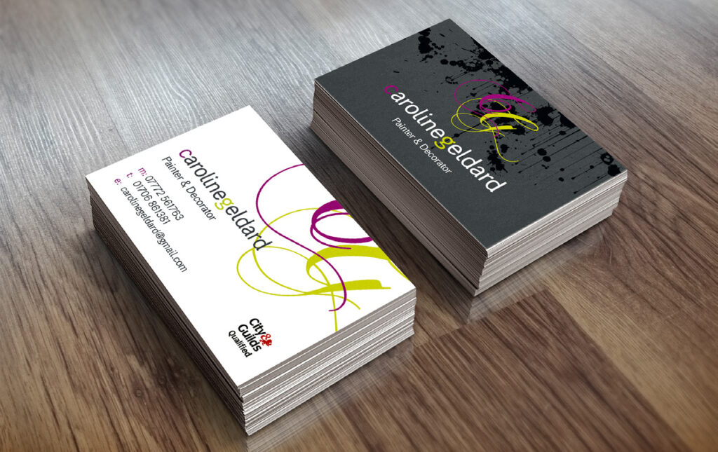 Caz Geldard decorator logo and business cards