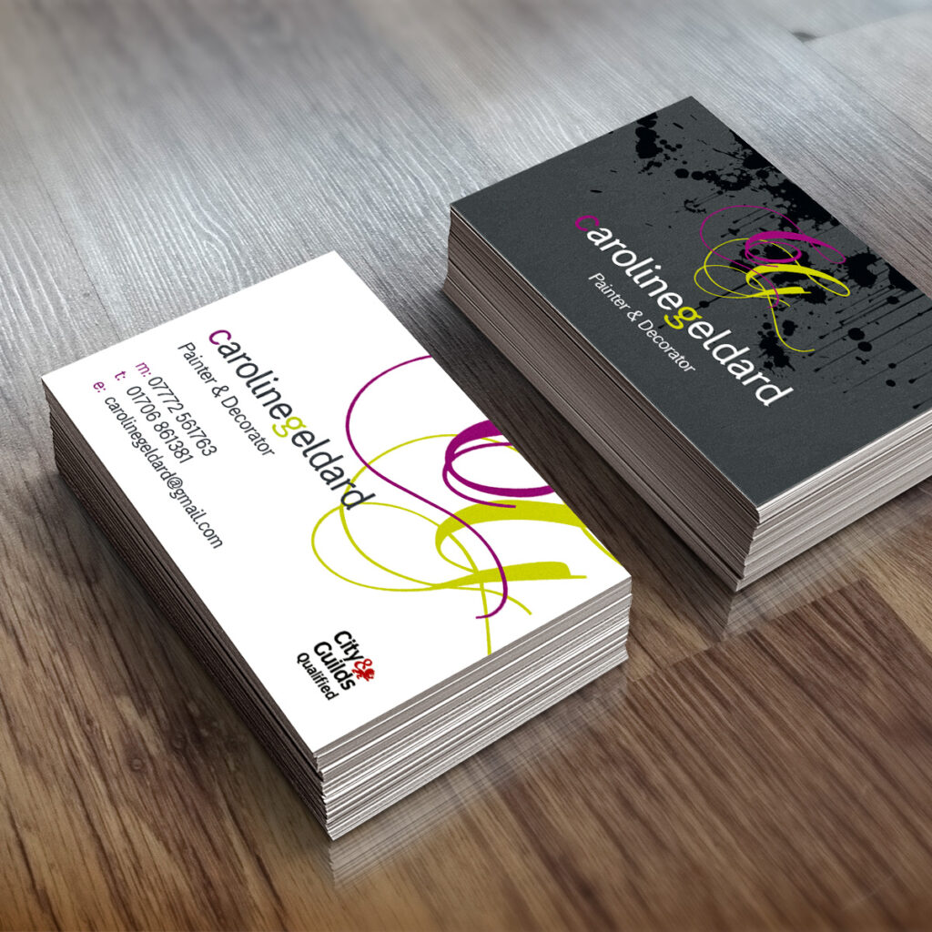 Caz Geldard business cards